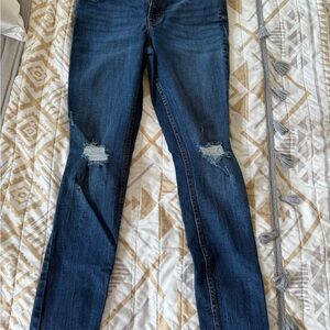 Old Navy Blue Skinny Distressed Jeans